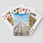 Uitzicht van Pier over Zee Pokerkaarten (Achterkant)