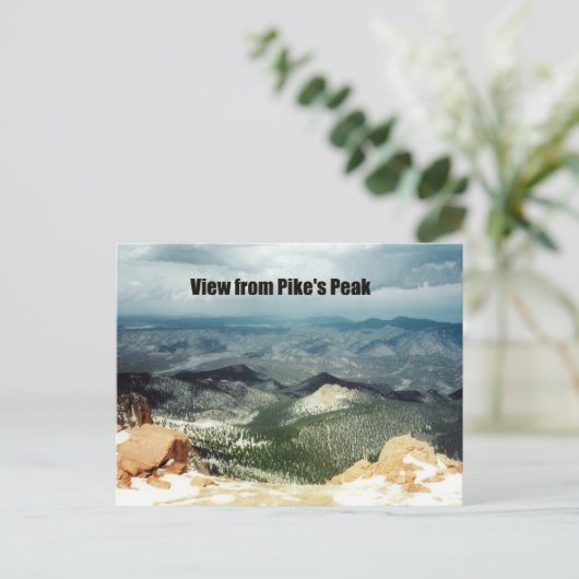 Uitzicht van Pike's Peak Briefkaart (Staand voorkant)