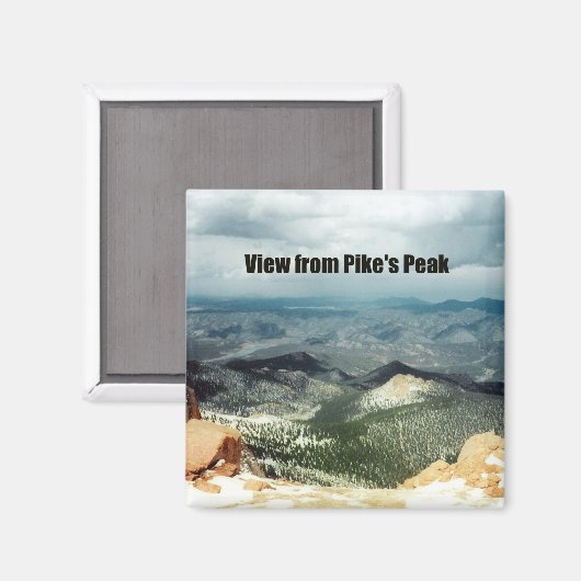 Uitzicht van Pike's Peak Magneet (Voorkant / Achterkant)
