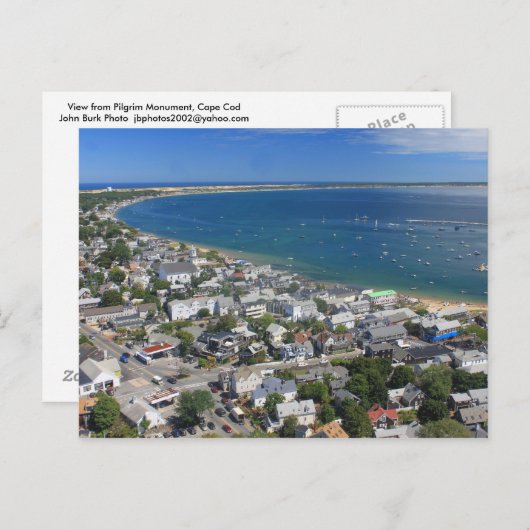 Uitzicht van Pilgrim Monument Cape Cod Briefkaart (Voorkant / Achterkant)