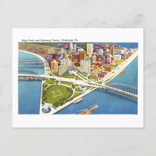  Uitzicht van Pittsburgh, Pennsylvania, Briefkaart