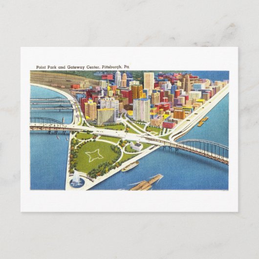 Uitzicht van Pittsburgh, Pennsylvania, Briefkaart (Voorkant)