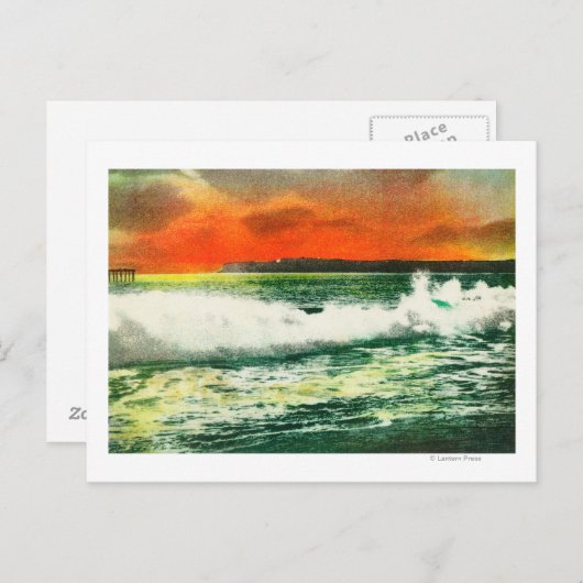 Uitzicht van Point Loma bij SunsetCoronado, CA Briefkaart (Voorkant / Achterkant)