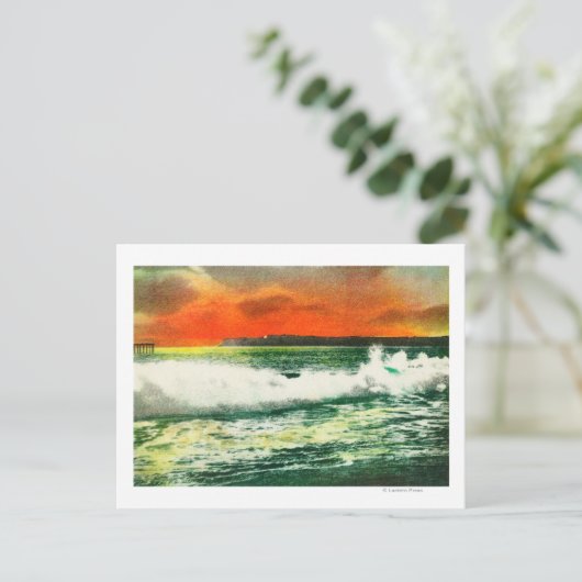 Uitzicht van Point Loma bij SunsetCoronado, CA Briefkaart (Staand voorkant)