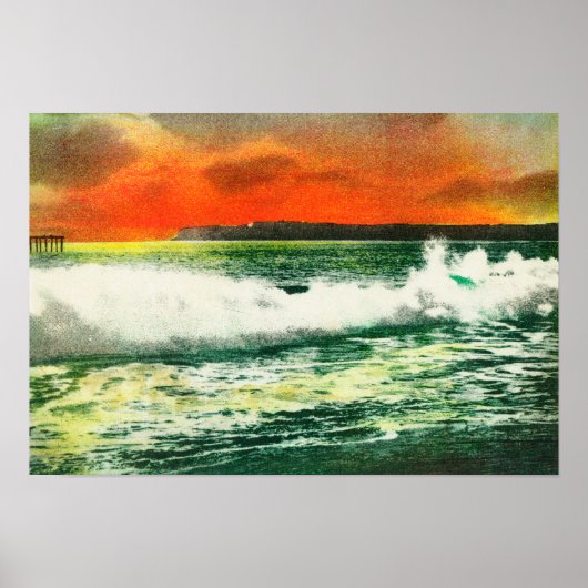 Uitzicht van Point Loma bij SunsetCoronado, CA Poster (Voorkant)