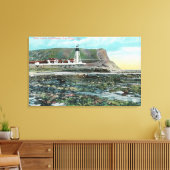 Uitzicht van Point Loma Lighthouse San Diego, CA Canvas Afdruk (Insitu (Woonkamer))