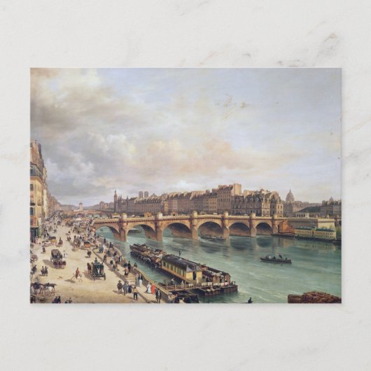 Uitzicht van Pont Neuf, 1832 Briefkaart (Voorkant)