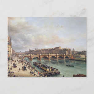 Uitzicht van Pont Neuf, 1832 Briefkaart