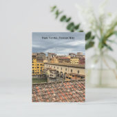 Uitzicht van Ponte Vecchio, Florence Italië Briefkaart (Staand voorkant)