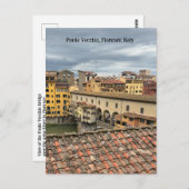 Uitzicht van Ponte Vecchio, Florence Italië Briefkaart (Voorkant / Achterkant)