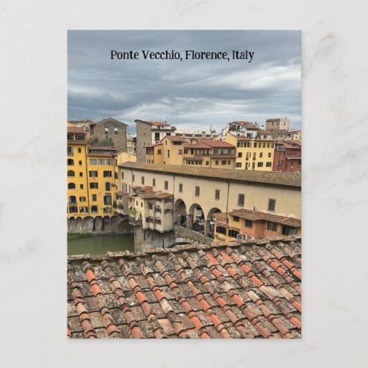 Uitzicht van Ponte Vecchio, Florence Italië Briefkaart (Voorkant)