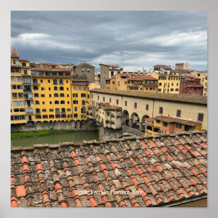 Uitzicht van Ponte Vecchio, Florence Italië Poster