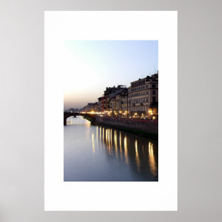 Uitzicht van Ponte Vecchio Poster