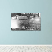 Uitzicht van Pony Express Stables Canvas Afdruk (Insitu (Houten vloer))