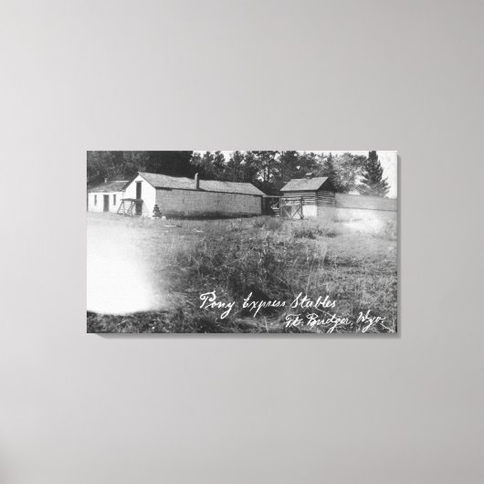 Uitzicht van Pony Express Stables Canvas Afdruk (Voorkant)