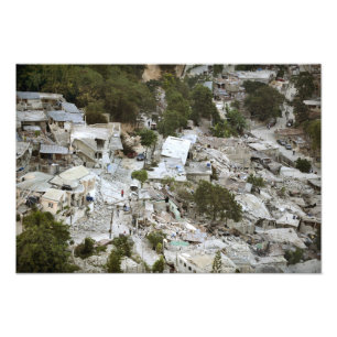 Uitzicht van Port-au-Prince, Haïti Foto Afdruk