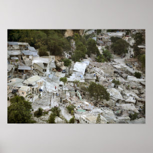 Uitzicht van Port-au-Prince, Haïti Poster