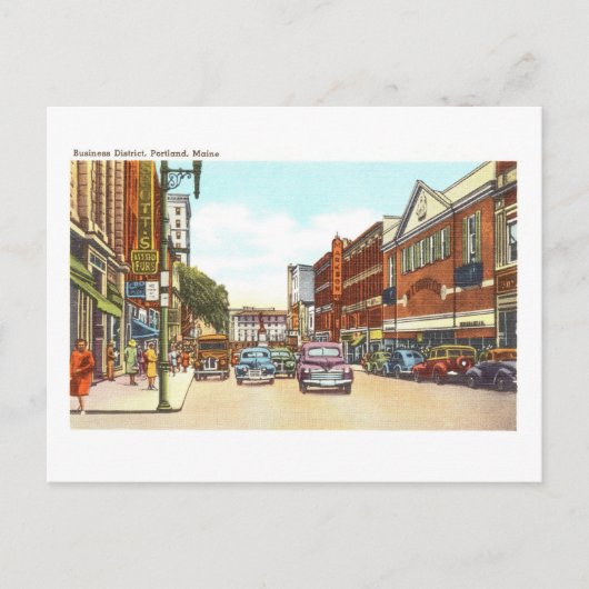 Uitzicht van Portland, Maine, Briefkaart (Voorkant)