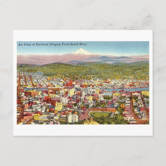 Uitzicht van Portland, Oregon, Briefkaart (Voorkant)
