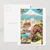  Uitzicht van Portland, Oregon, Briefkaart (Voorkant / Achterkant)