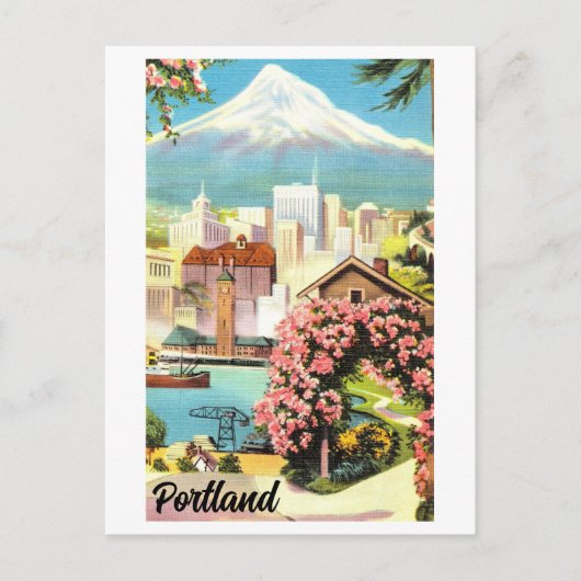  Uitzicht van Portland, Oregon, Briefkaart (Voorkant)