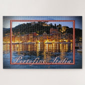 Uitzicht van Portofino, Italië bij nacht - 20x30 Legpuzzel (Horizontaal)