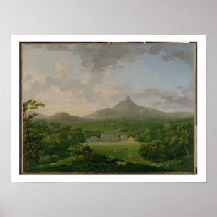 Uitzicht van Powerscourt, County Wicklow, c.1760-2 Poster