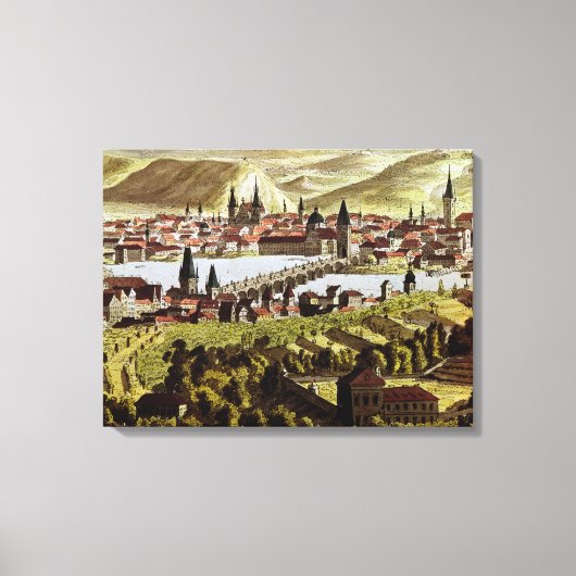 Uitzicht van Praag Canvas Afdruk (Voorkant)
