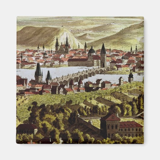 Uitzicht van Praag Magneet (Voorkant)
