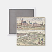Uitzicht van Praag met (boven) het keizerpaleis Magneet (Voorkant / Achterkant)