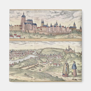 Uitzicht van Praag met (boven) het keizerpaleis Magneet