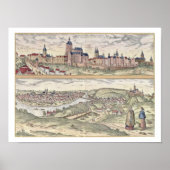 Uitzicht van Praag met (boven) het keizerpaleis Poster (Voorkant)