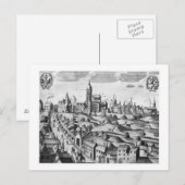 Uitzicht van Praag met het Imperial Palace en het Briefkaart (Voorkant / Achterkant)