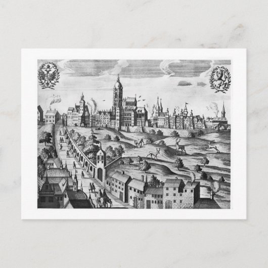 Uitzicht van Praag met het Imperial Palace en het Briefkaart (Voorkant)