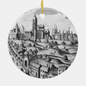 Uitzicht van Praag met het Imperial Palace en het Keramisch Ornament (Achterkant)