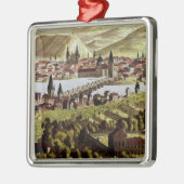 Uitzicht van Praag Metalen Ornament (Links)