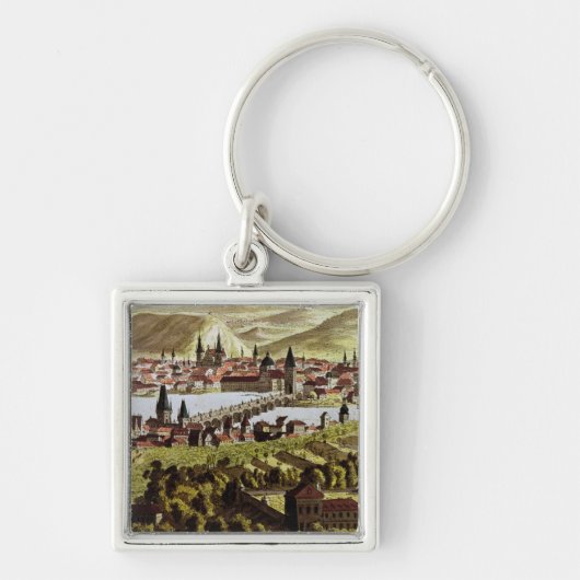 Uitzicht van Praag Sleutelhanger (Voorkant)
