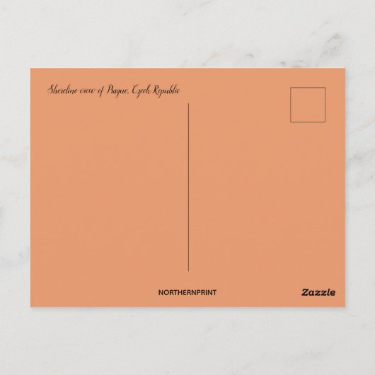 Uitzicht van Praag Tsjechië Briefkaart (Achterkant)