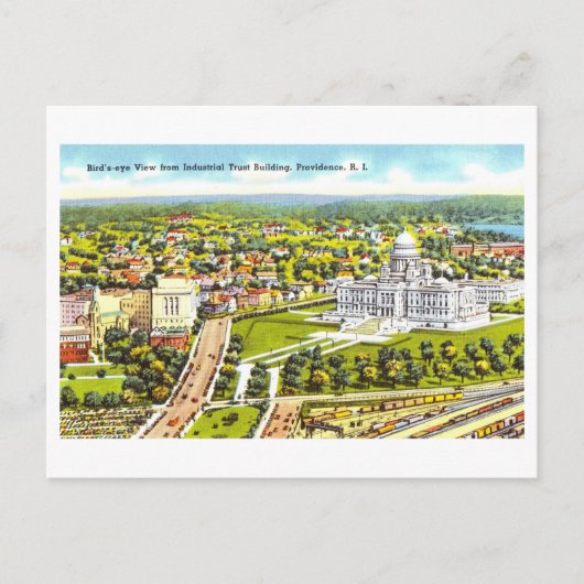  Uitzicht van Providence, Rhode Island, Briefkaart (Voorkant)