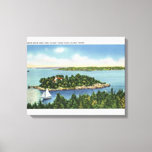Uitzicht van Pumkin Knob en Long Island Canvas Afdruk (Voorkant)