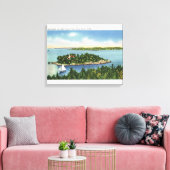 Uitzicht van Pumkin Knob en Long Island Canvas Afdruk (Insitu (Woonkamer))