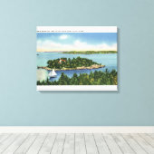 Uitzicht van Pumkin Knob en Long Island Canvas Afdruk (Insitu (Houten vloer))
