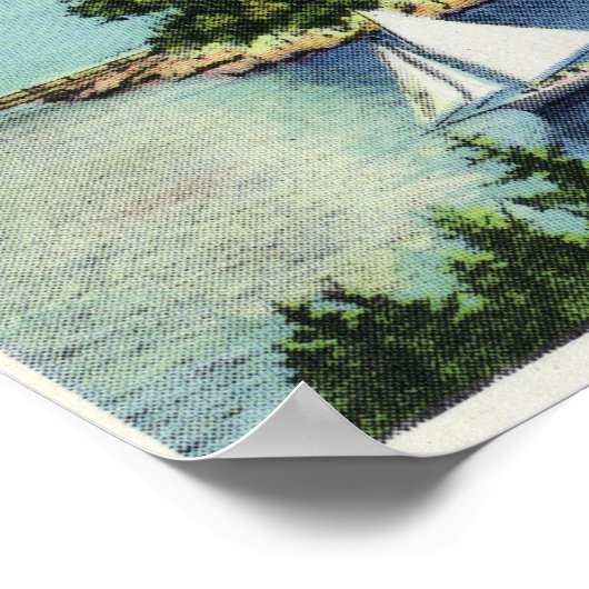 Uitzicht van Pumkin Knob en Long Island Poster (Hoek)