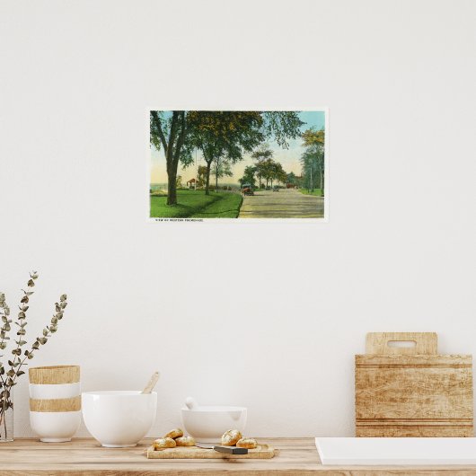 Uitzicht van Pumpkin Knob Poster (Keuken)