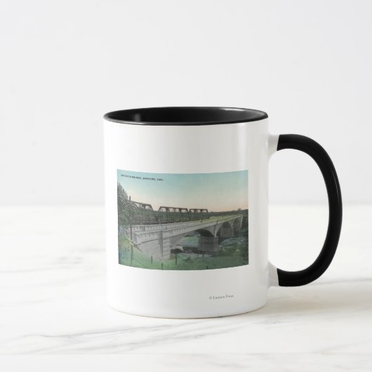 Uitzicht van Putah Creek BridgeWinters, CA Mok (Rechts)