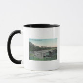 Uitzicht van Putah Creek BridgeWinters, CA Mok (Links)