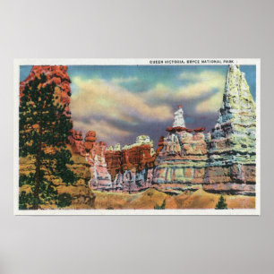 Uitzicht van Queen Victoria Rock Formation Poster
