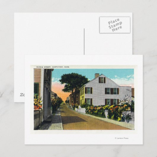 Uitzicht van Quince Street Briefkaart (Voorkant / Achterkant)