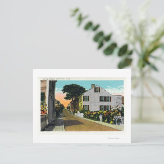 Uitzicht van Quince Street Briefkaart (Staand voorkant)