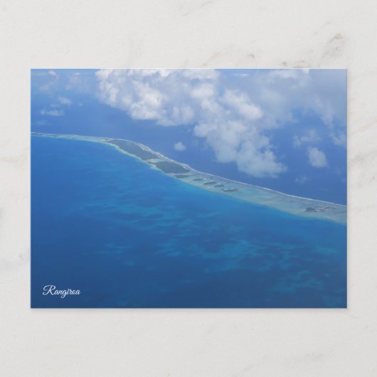 Uitzicht van Rangiroa-vliegtuigen Briefkaart (Voorkant)